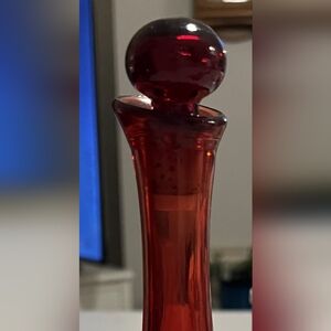 Elegant Red Glass Vase